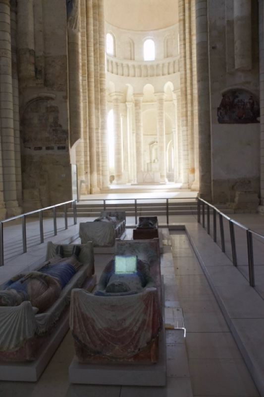 Royal tombs in Gothic basilica nave