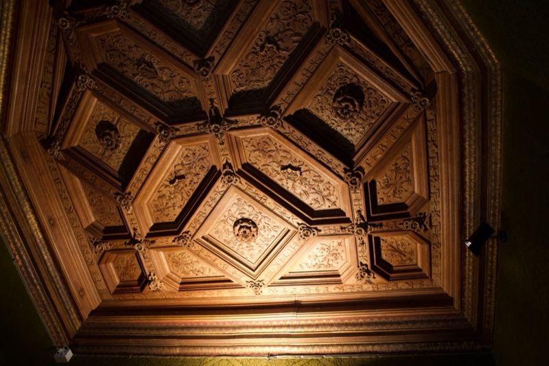Ornate Wooden Coffered Ceiling