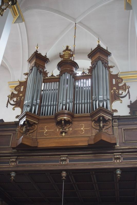 Church Pipe Organ Interior View