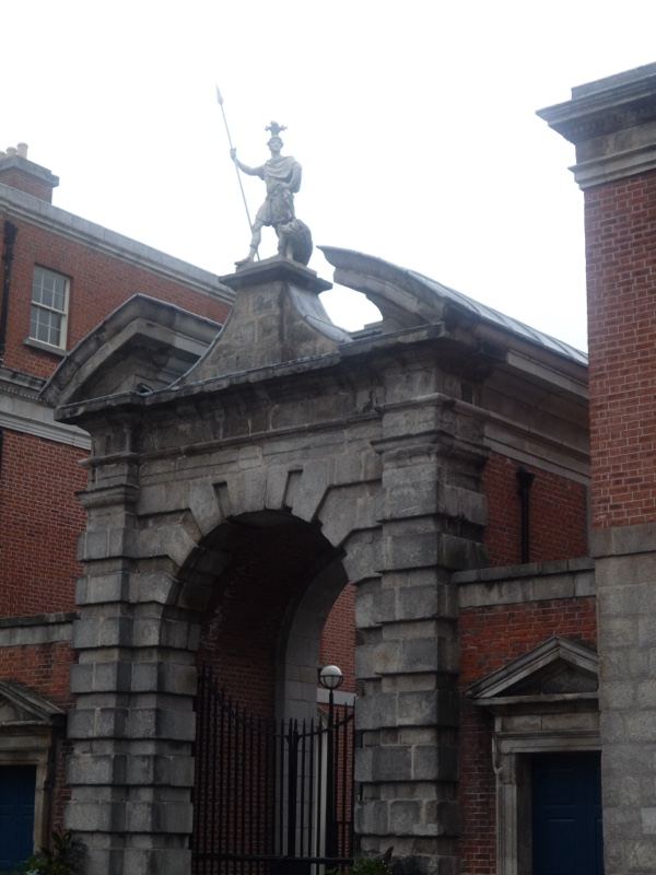 Stone archway with statue Dublin