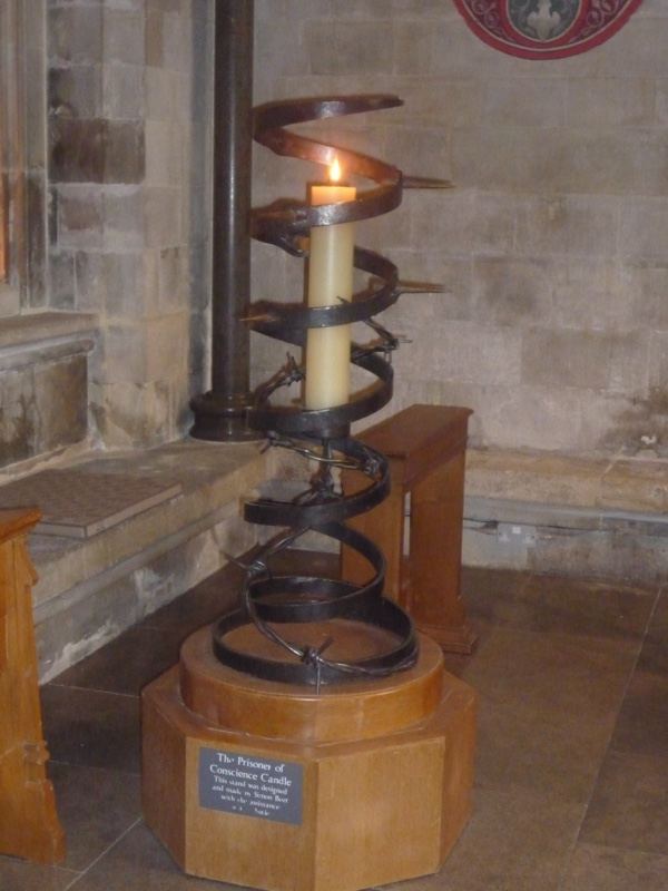 Spiral Candle Holder in Church