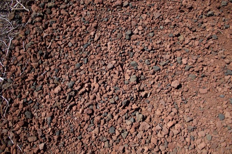 Red Volcanic Gravel Ground Texture