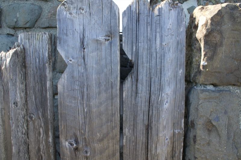 Weathered Wooden Fence Planks