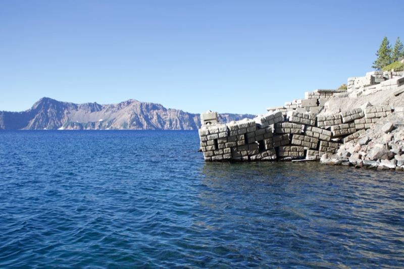 Rocky Shore on Deep Blue Lake