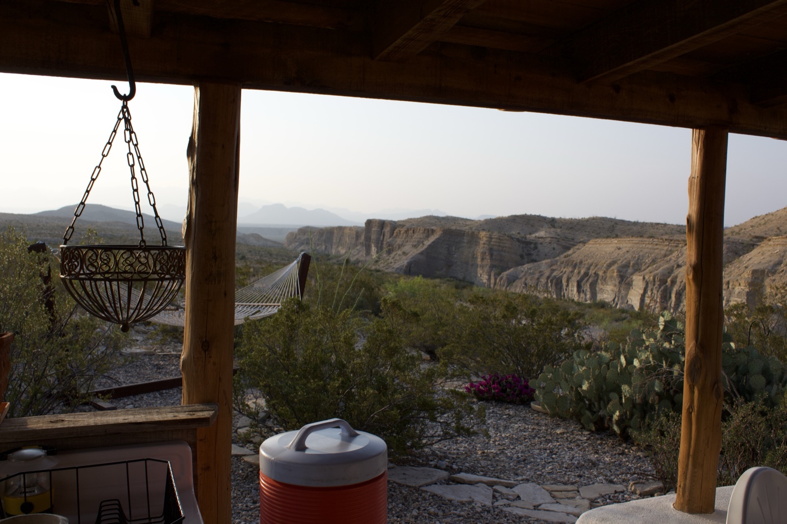 Desert Canyon View From Rustic Porch