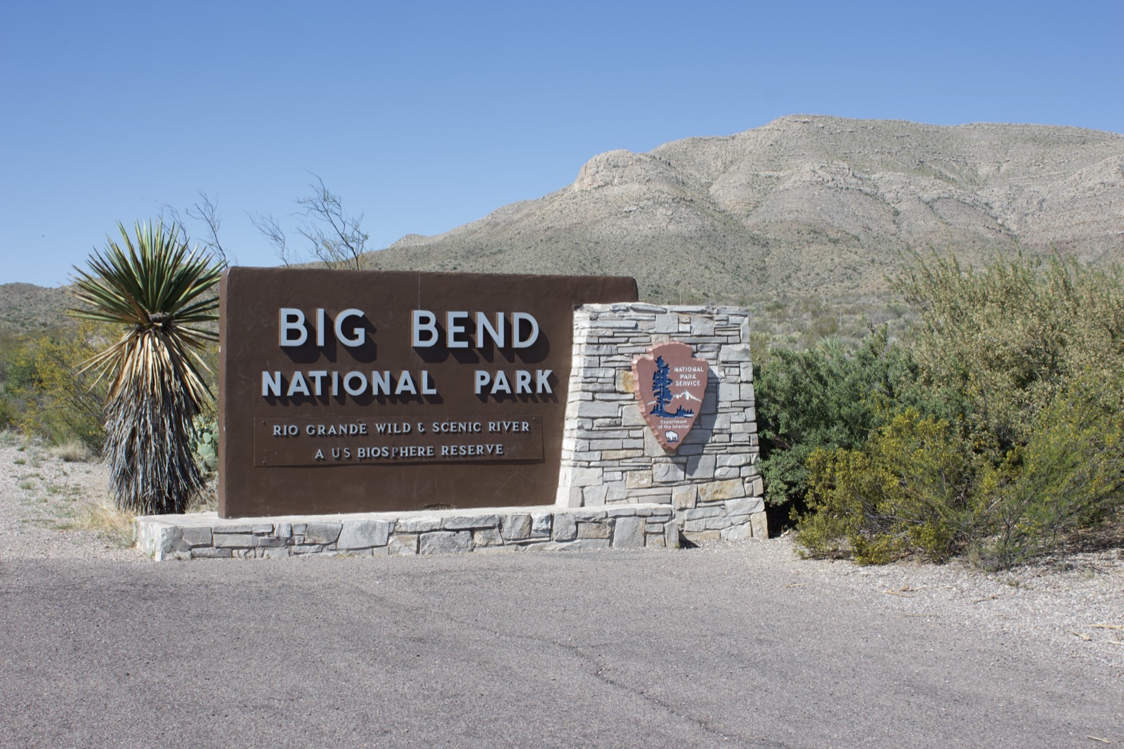 Big Bend National Park Entrance Sign