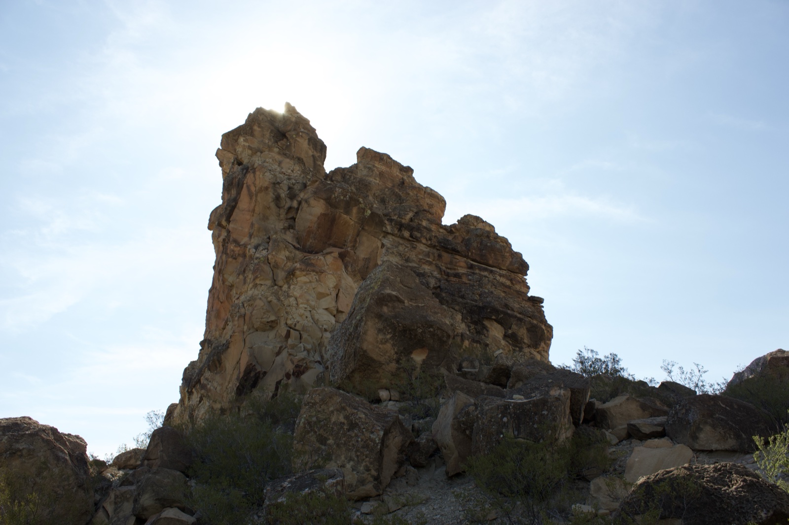 Desert Sandstone Rock Spire Formation