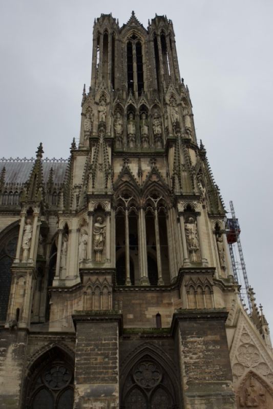Reims Cathedral West Tower Facade