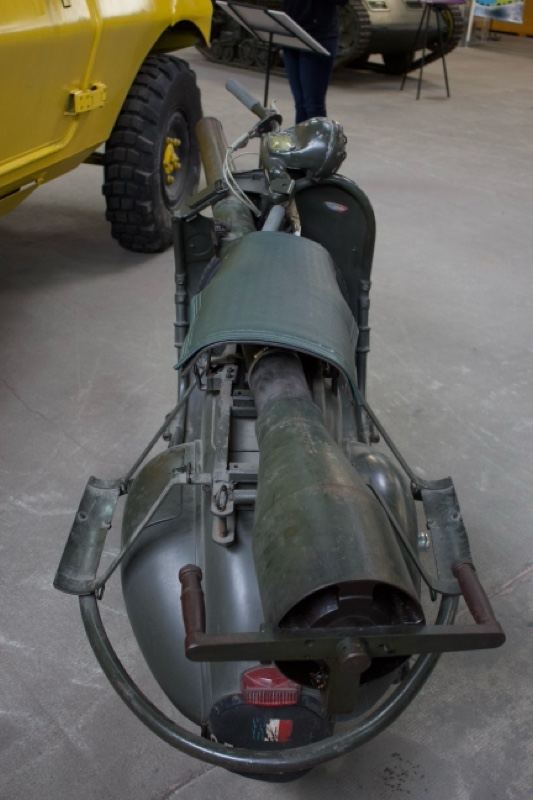 Vintage Military Motorcycle Museum Display
