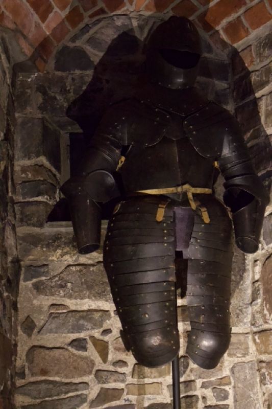 Medieval Plate Armor in Stone Niche