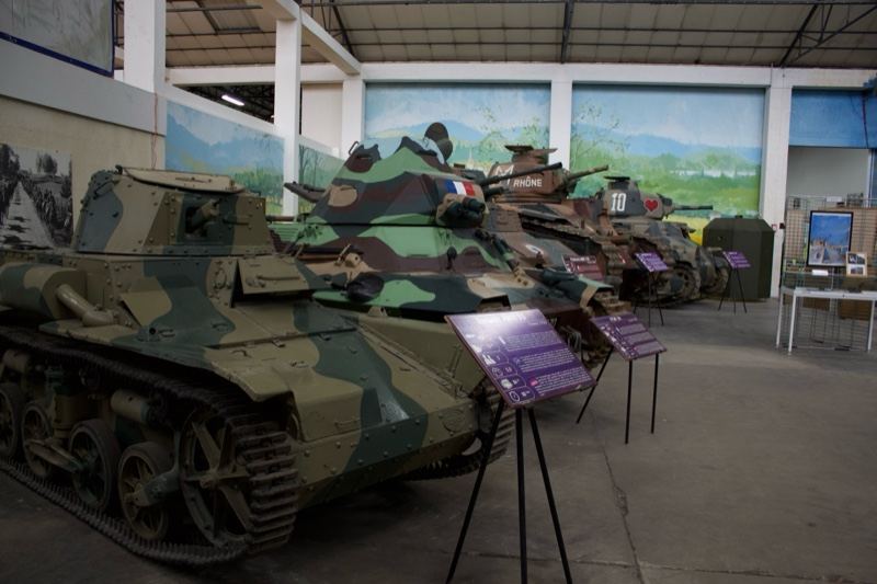 Camouflaged Tanks in Museum Hall