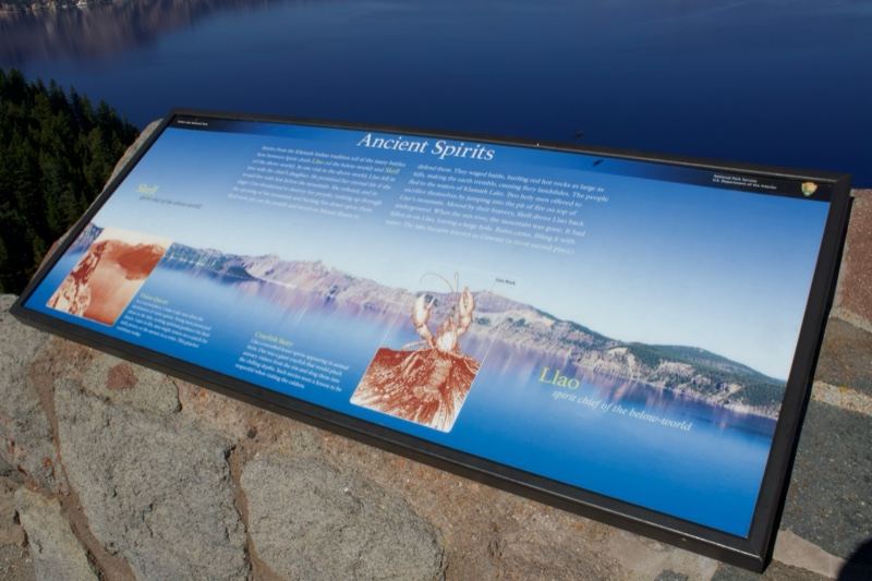 Ancient Spirits Interpretive Sign Crater Lake
