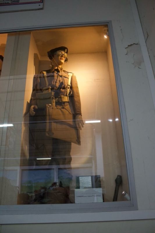 Military Uniform in Museum Display Case