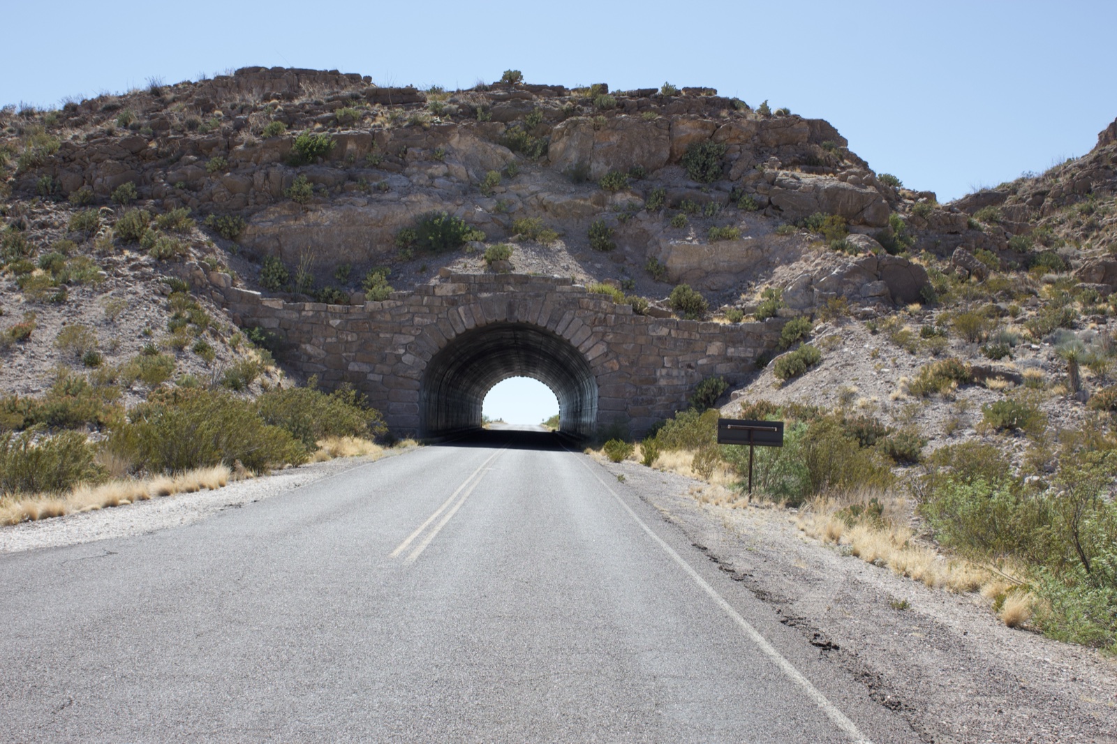 Desert Stone Arch Tunnel Road