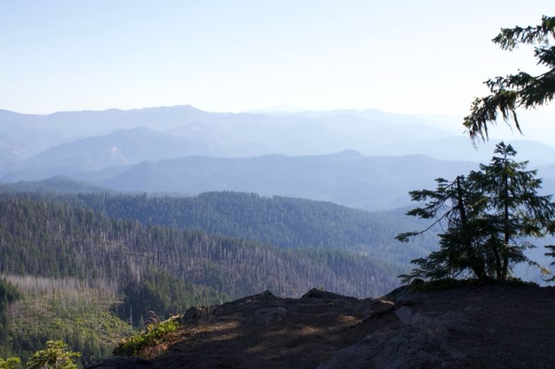 Mountain Ridge Overlooking Forested Valleys