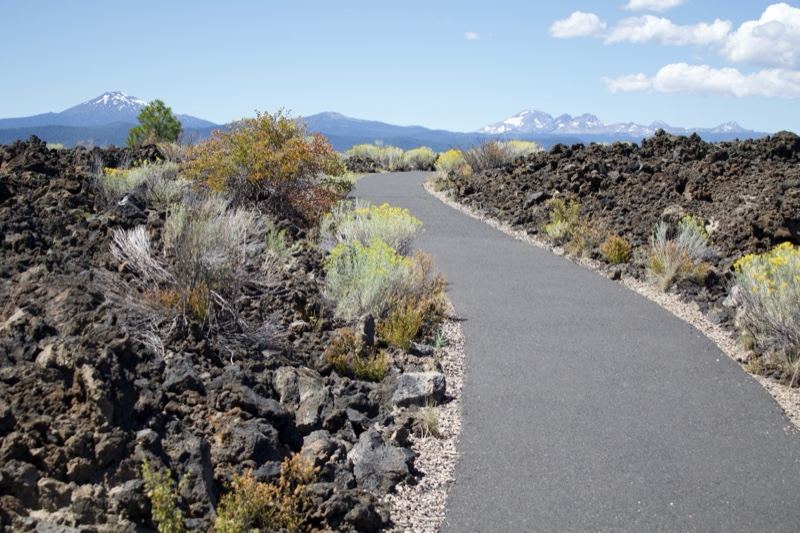 Paved Trail Through Lava Field