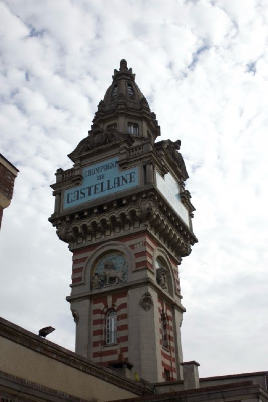 Castellane Clock Tower Under Clouds