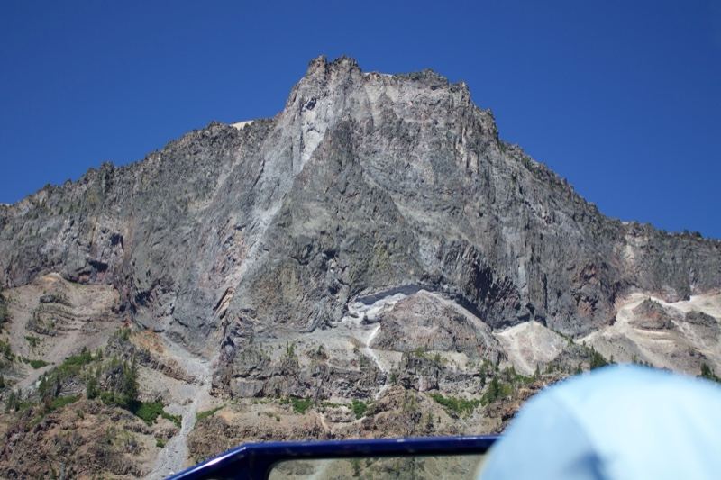 Rugged Mountain Peak Under Clear Blue Sky