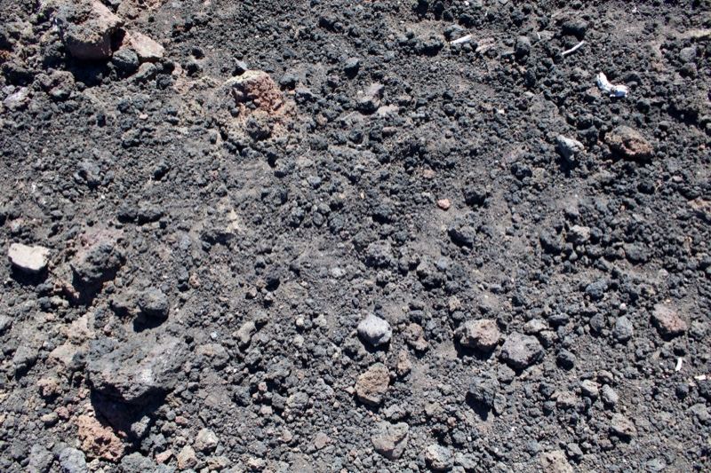 Dark Volcanic Soil Texture Close-up