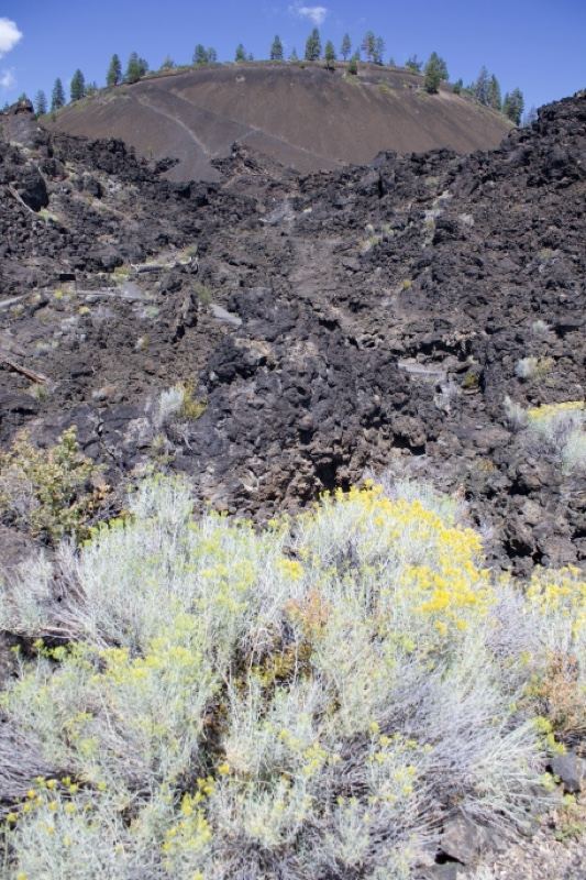 Volcanic Cinder Cone with Lava Field