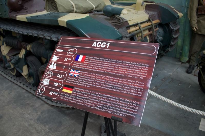Museum Tank Exhibit With Informational Sign