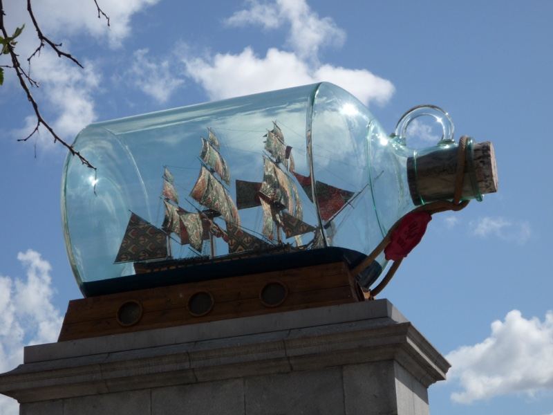 Ship in a Bottle Sculpture