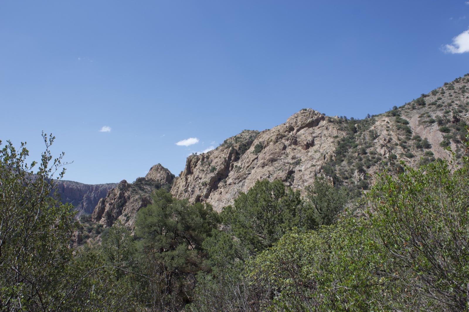 Rugged Mountain Ridge Under Clear Sky
