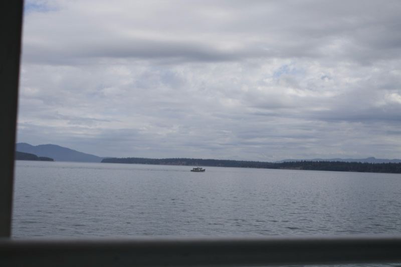 Overcast Water View From Ferry Window