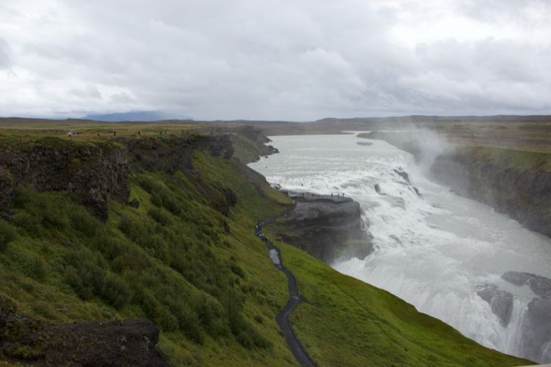 Gullfoss Waterfall in Iceland Canyon