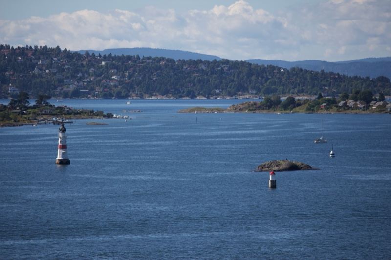 Coastal Waterway with Navigational Buoys