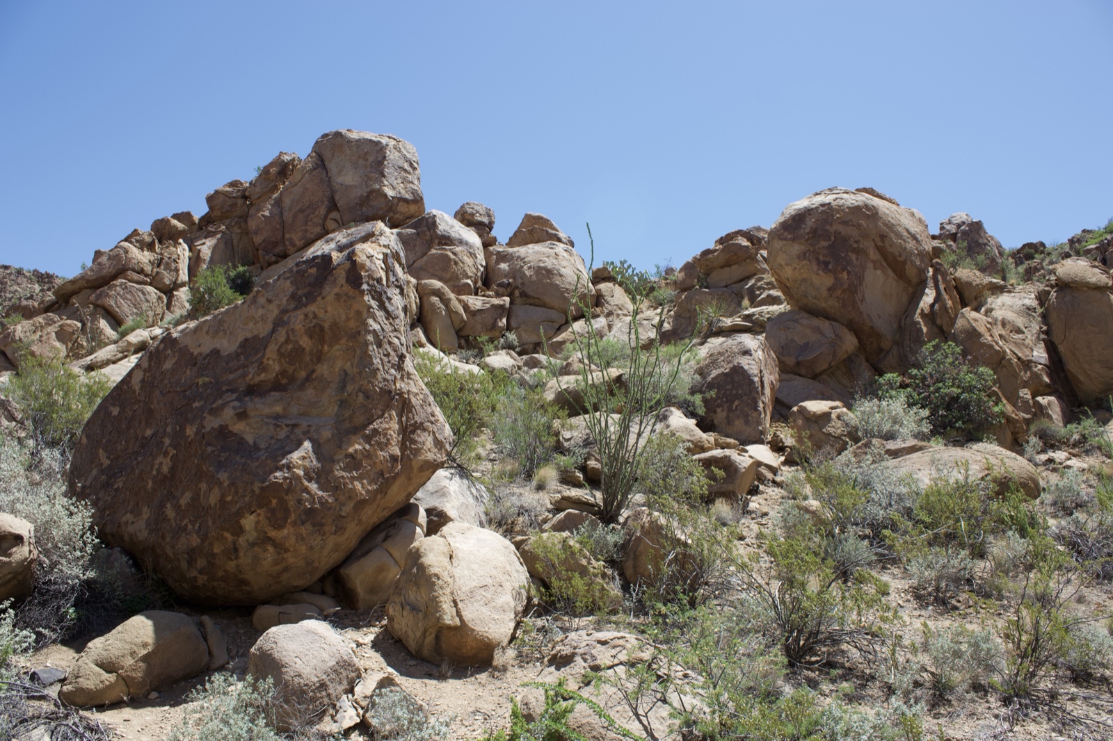 Desert Boulders Under Clear Sky