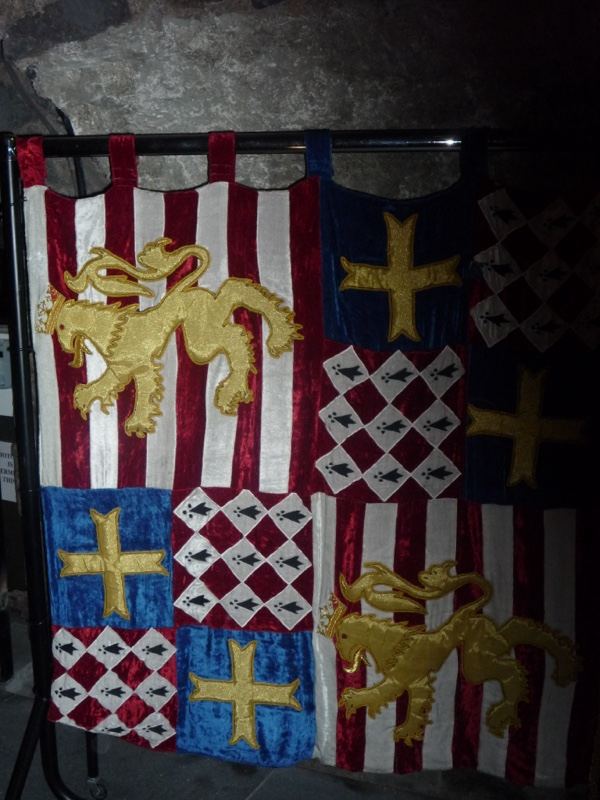 Heraldic Tapestry with Lions and Crosses