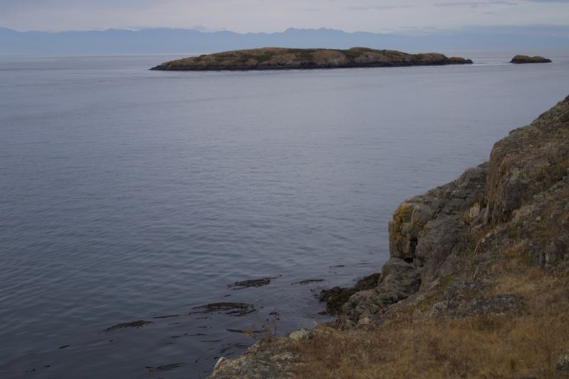 Coastal View of Island in Distance