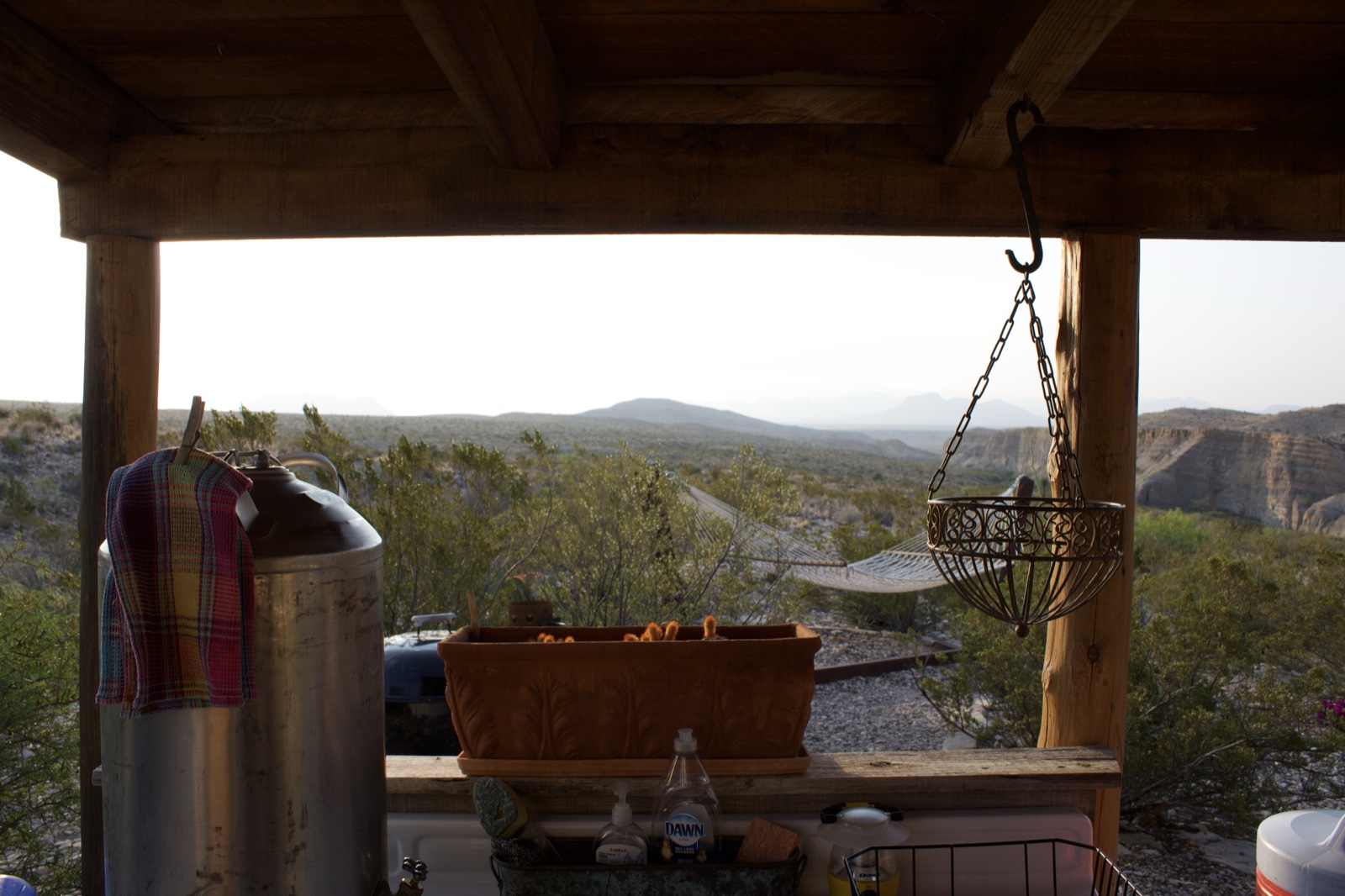Desert Overlook From Rustic Porch