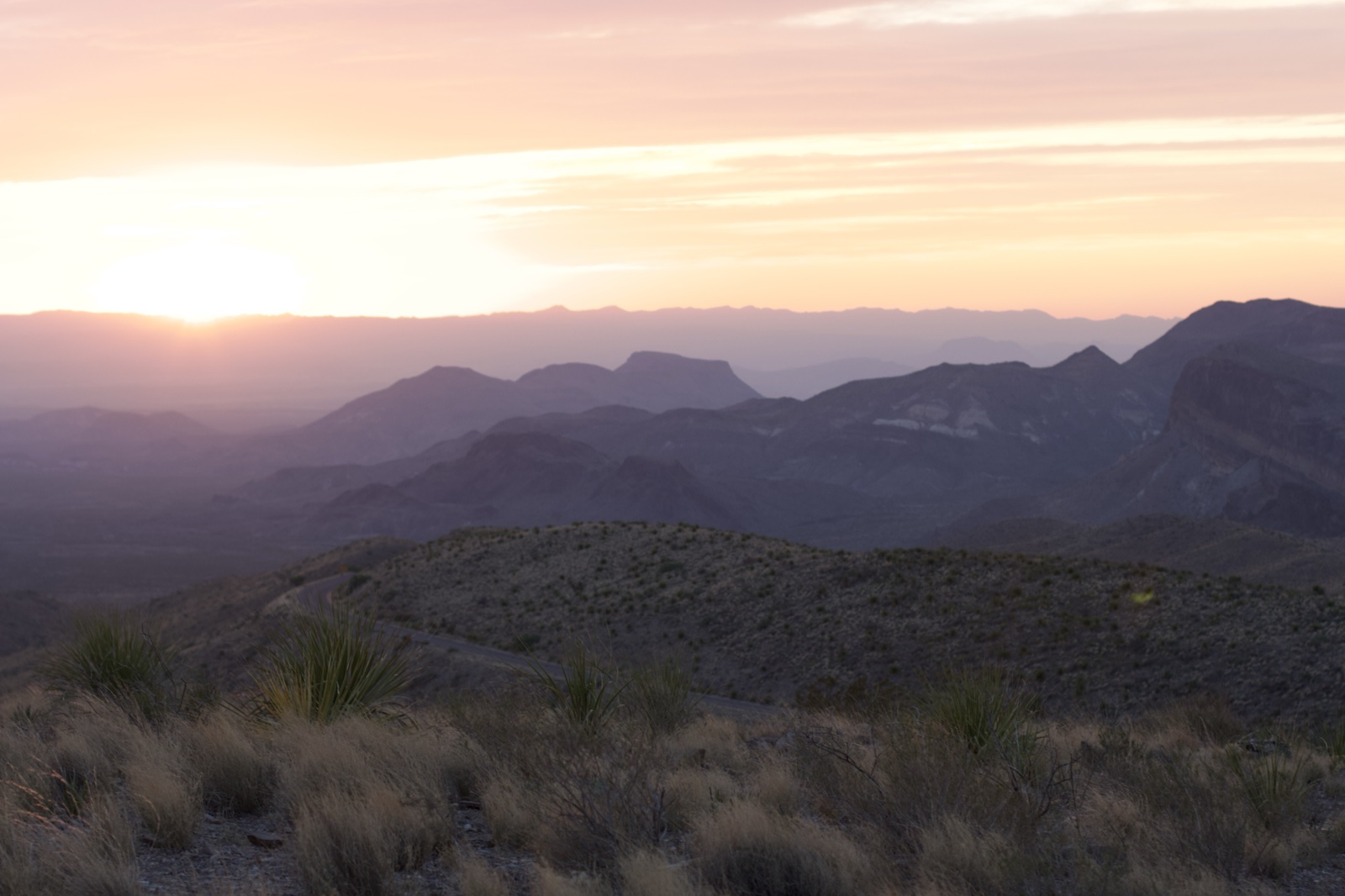 Desert Mountains at Sunset