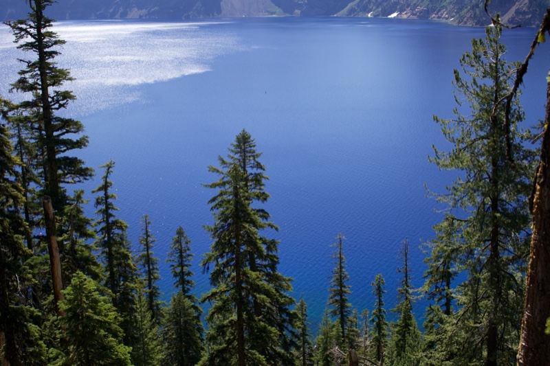 Deep Blue Crater Lake Overlook