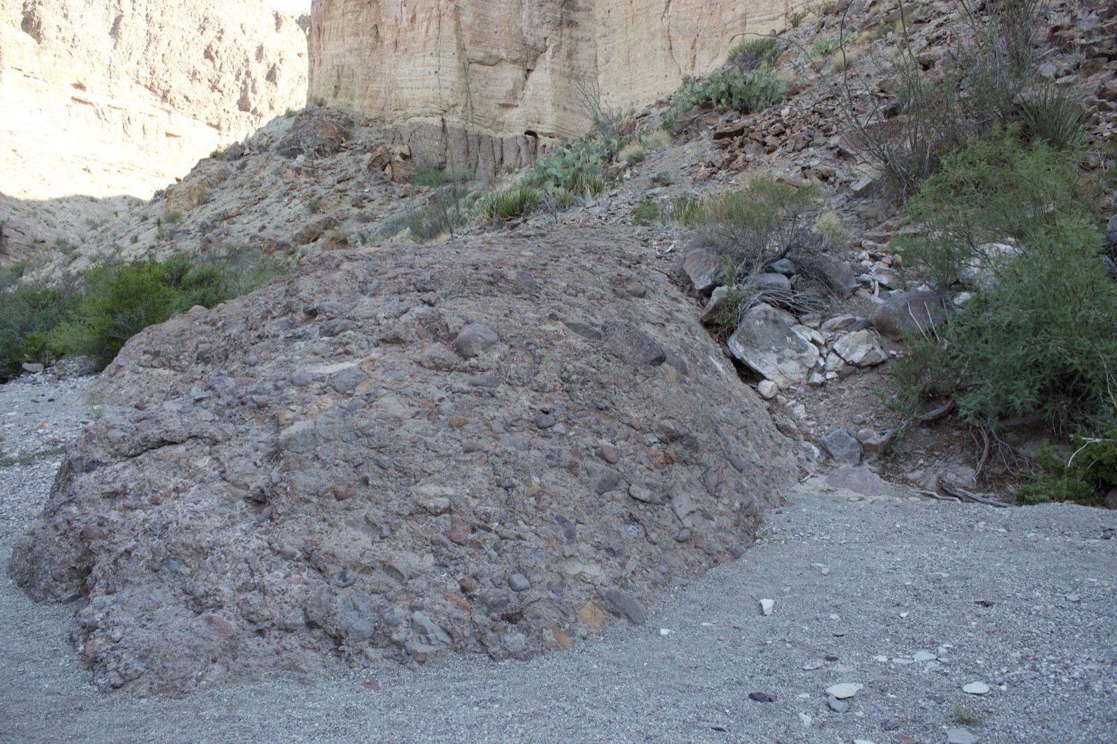 Large Boulder in Desert Canyon