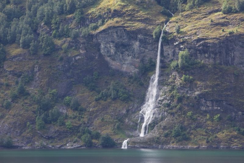 Waterfall Cascading Down Cliffside