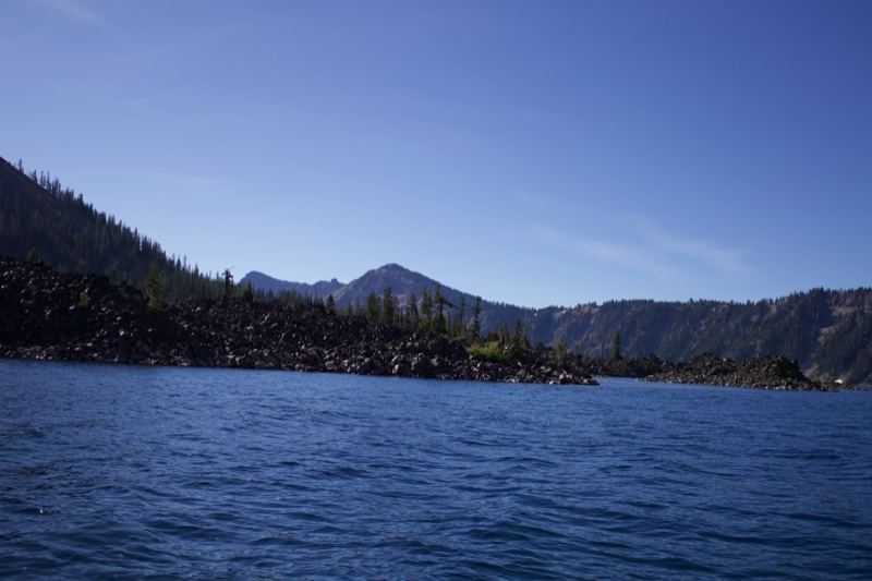 Alpine Lake with Mountain Shoreline
