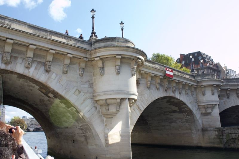 Stone Bridge Over Seine River Paris