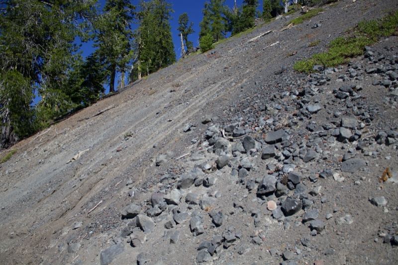 Steep Rocky Slope With Trees