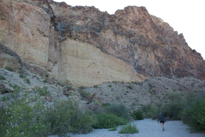 Desert Canyon Trail With Hiker