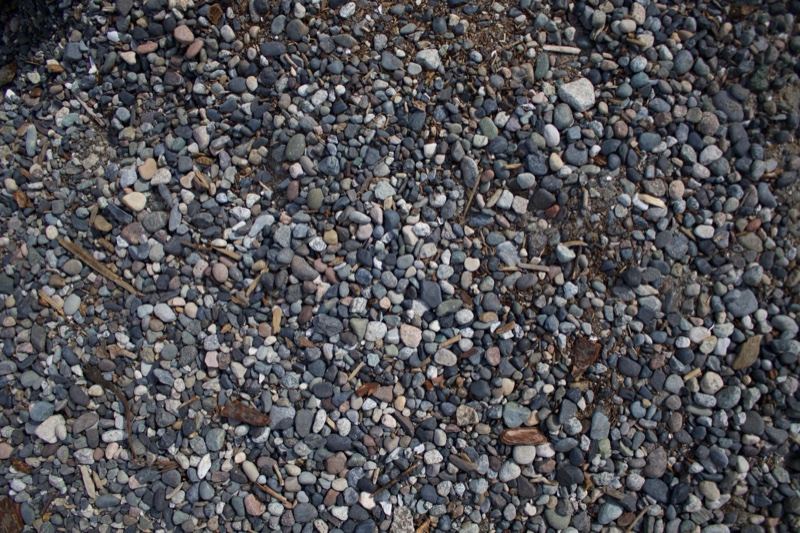 Close-up of multicolored gravel surface