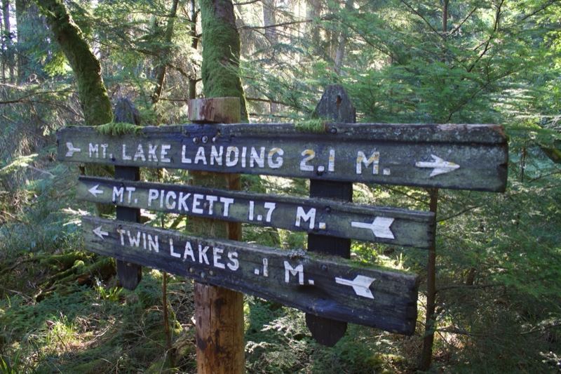 Forest Trail Signpost Directions