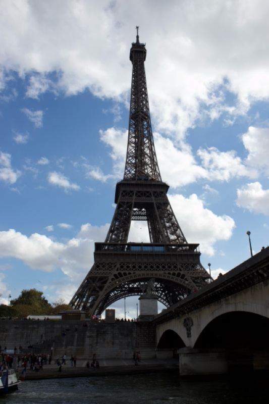 Eiffel Tower Over Seine River Paris