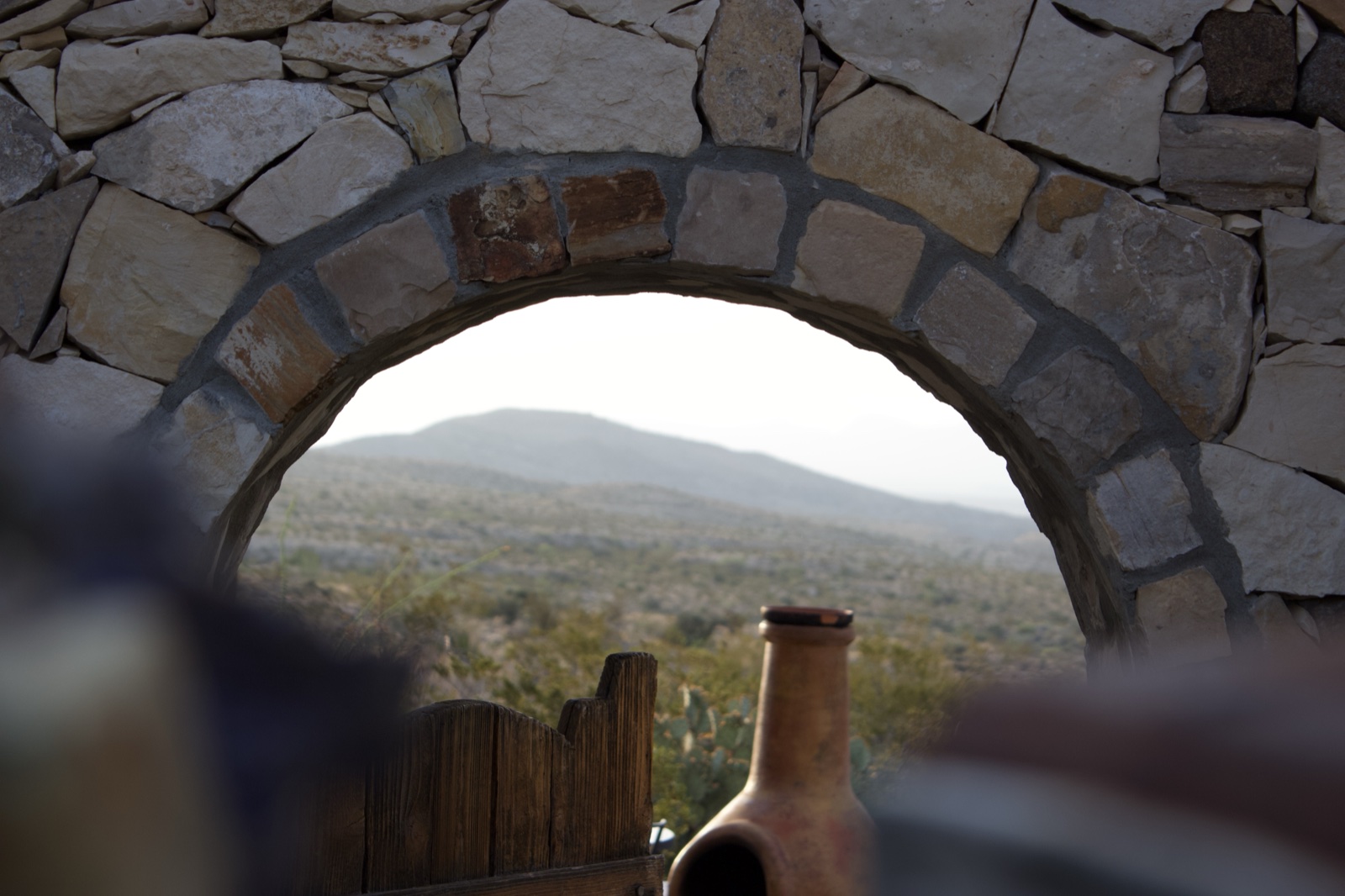 Stone Arch Over Desert Landscape View