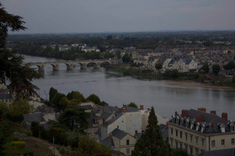 River and Town View Over Bridge