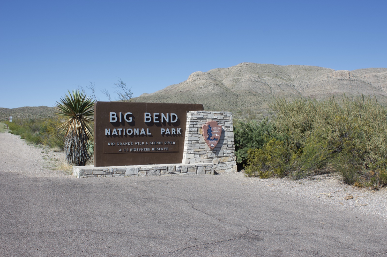 Big Bend National Park Entrance Sign