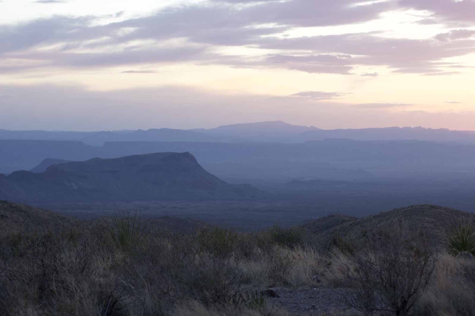 Desert Mountain Range at Twilight