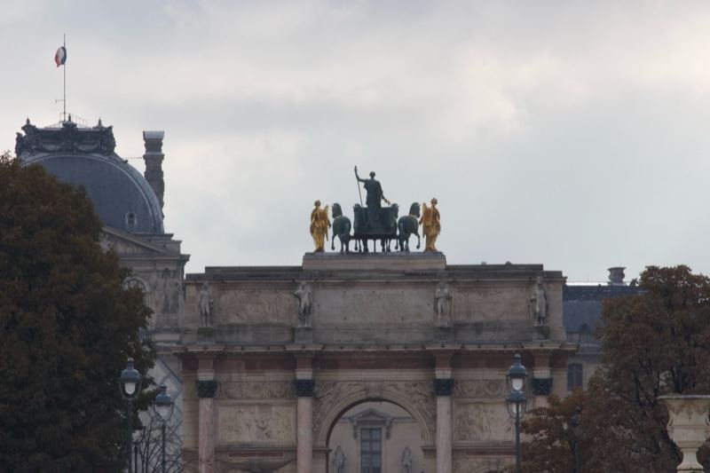 Louvre Palace Roof Statues Paris